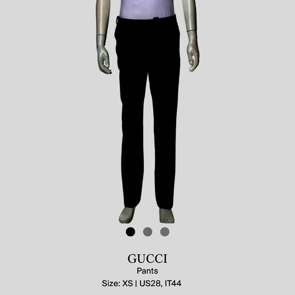 Gucci men black dress pants size 28